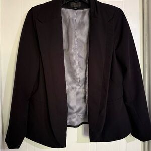 Black Blazer with Striped Lining